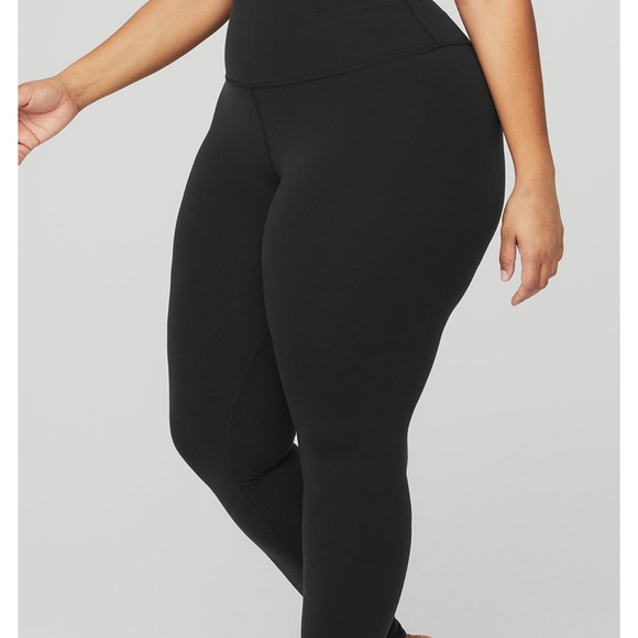 New nwt Alo high waist airbrush highline yoga leggings black large L stretch - Picture 2 of 11